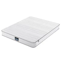 Giselle Bedding Queen Mattress 20cm Medium Firm Pocket Springs Egg-Crate Foam White Tight Top Edge Support