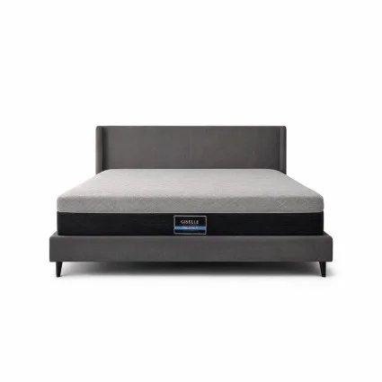 Giselle Bedding Carbon Series Queen Mattress 26cm Firm Pocket Spring Dual Edge Support Dark Grey