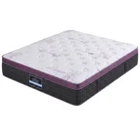 Giselle Bedding Queen 35cm Firm Euro Top Mattress 5-Zone Pocket Springs Edge Support Cooling Foam Purple