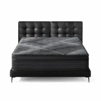 Giselle Bedding Midnight Queen Mattress 35cm Bamboo Charcoal Foam, Pocket Springs, Medium-Firm Euro Top, Black