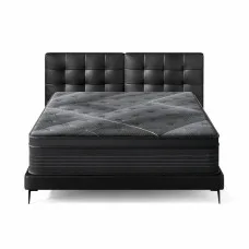 Giselle Bedding Midnight Queen Mattress 35cm Bamboo Charcoal Foam, Pocket Springs, Medium-Firm Euro Top, Black