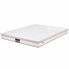 Giselle Bedding 20cm Firm Queen Mattress Pocket Spring with Reinforced Edge Support for Bedroom or Guest Room White