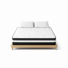 Giselle Bedding Breeze Series 30cm Queen Mattress, Euro Top, Pocket Spring, Medium Firm, Hypoallergenic, White