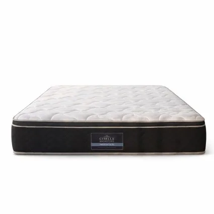 Giselle Bedding REGAL Queen Mattress 35cm Firm Copper Memory Foam Black and White