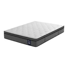 Levitex Queen Mattress 30cm 5-Zone Pocket Spring Medium Firm White with Edge Support and Corrugated Sponge