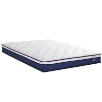 Levitex Queen Mattress 23cm Pocket Spring Cooling Gel Foam Medium-Firm White with Edge Reinforcement