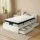Giselle Single Devon 31cm 5-Zone Pocket Spring Mattress with Artiss Storage Bed Frame Set Medium Support