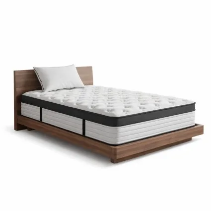 Giselle Bedding 31cm Euro Top King Single Mattress - Plush, High-Density Foam, 5-Zoned Pocket Springs, Medium Firm