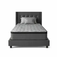 Giselle Bedding Solene 34cm Single Euro Top Mattress - Medium Firm Support, Cool Gel Memory Foam, Hypoallergenic