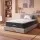 Giselle Bedding Single Reversible Spring Mattress 35cm Gel Foam Cashmere Cover Dual Firmness White Charcoal