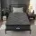 Giselle Bedding Single Mattress 25cm Pocket Spring Latex Euro Top Medium Firm Black with Reinforced Edge Support