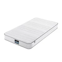 Giselle Bedding Single Mattress 20cm Medium-Firm Pocket Springs Egg-Crate Foam Reinforced Edge White