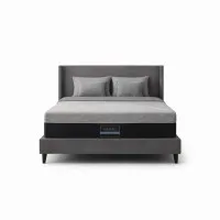 Giselle Bedding Carbon Series Single Mattress 26cm Firm Pocket Spring Dual Edge Support Breathable Dark Grey