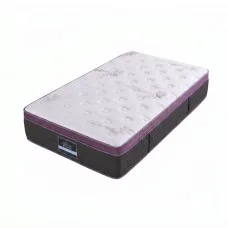Giselle Bedding Single 35cm Firm Euro Top Mattress 5-Zone Pocket Spring Edge Support Purple & Black