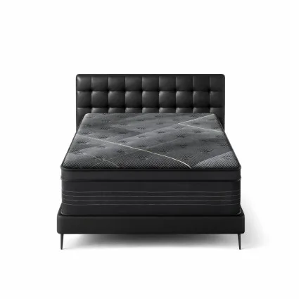 Giselle Bedding Midnight Series Single Mattress 35cm Bamboo Charcoal Foam, Medium Firm Euro Top, Pocket Spring System