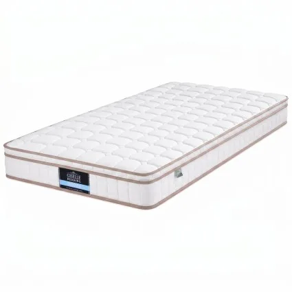 Giselle Bedding Single Mattress 20cm Firm Pocket Spring White Reinforced Edge Support