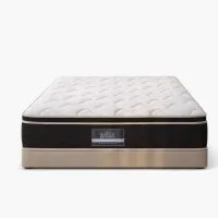 Giselle Bedding REGAL Single Mattress 35cm Firm Copper Memory Foam 7-Zone Pocket Springs Black & White