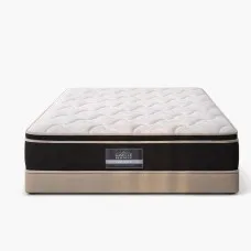 Giselle Bedding REGAL Single Mattress 35cm Firm Copper Memory Foam 7-Zone Pocket Springs Black & White