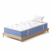 Giselle Bedding 25cm Single Mattress - Snow Series, Bamboo Euro Top, Medium Firm, Pocket Spring, Edge Support