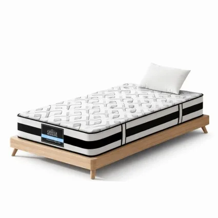 Giselle Bedding Rumba Series Ultra Firm 24cm Tight Top Mattress, Single Size, High-Density Foam & Pocket Spring Support