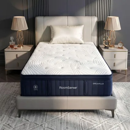 RoomSense Single 34cm Medium Firm Single Pocket Spring Mattress with Tencel Cooling Gel Memory Foam for Back Pain Relief