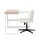Artiss 140cm Office Desk and Chair Set with Rotatable Bookshelf and Beige Criss Cross Chair for Home Office