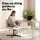 Artiss 140cm Office Desk and Chair Set with Rotatable Bookshelf and Beige Criss Cross Chair for Home Office