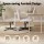 Artiss 140cm Office Desk and Chair Set with Rotatable Bookshelf and Beige Criss Cross Chair for Home Office