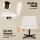 Artiss 140cm Office Desk and Chair Set with Rotatable Bookshelf and Beige Criss Cross Chair for Home Office