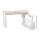 Artiss Computer Desk with Bookshelf, Melamine Finish, 140cm, Oak & White, Rotatable Shelf, Contemporary Design