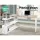 Artiss Computer Desk with Bookshelf, Melamine Finish, 140cm, Oak & White, Rotatable Shelf, Contemporary Design