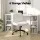 Office Desk and Chair Set 150cm with Six Storage Shelves and Cross-Legged PU Leather Chair White Artiss