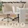Office Desk and Chair Set 150cm with Six Storage Shelves and Cross-Legged PU Leather Chair White Artiss