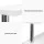 Artiss L-Shape White Computer Desk with Bookshelf - 360° Rotatable Shelf, Chrome Support, Durable Melamine Finish