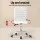 Artiss Computer Desk and Office Chair Set, Foldable Wall Mount Table, PU Leather, White, Space Saving, Adjustable