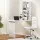 Artiss Computer Desk and Office Chair Set, Foldable Wall Mount Table, PU Leather, White, Space Saving, Adjustable