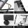 Artiss Black Drafting Table: Adjustable Tempered Glass Desk with Storage Trays, Drawers, and Locking Castors
