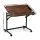 Artiss Rustic Brown Drafting Table - Adjustable MDF Art Desk with Removable Tray, 100x60cm - Multi-Functional & Portable
