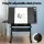 Artiss Drawing Desk and Stool Set Black, Adjustable Angle, MDF Desktop, Slide-Out Table, Drawers, 120x60cm, Steel Frame