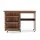 Artiss Folding Sewing Table Craft Workstation with Three Storage Bins Open Shelf and Rolling Castors Brown