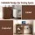 Artiss Folding Sewing Table Craft Workstation with Three Storage Bins Open Shelf and Rolling Castors Brown