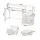 Artiss 160cm Computer Desk White MDF Home Office Table with Drawers, Open Shelf, Monitor Riser & Printer Space
