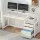 Artiss 160cm Computer Desk White MDF Home Office Table with Drawers, Open Shelf, Monitor Riser & Printer Space