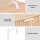 Artiss Console Table, MDF Melamine, 92CM, Pine White - Fluted Design, 2 Drawers, Metal Legs, Easy Assembly