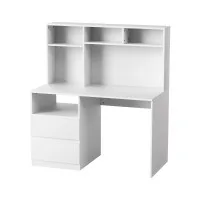 Artiss Computer Desk 120cm with Storage Shelf Drawer Cabinet White