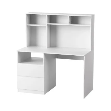 Artiss Computer Desk 120cm with Storage Shelf Drawer Cabinet White