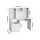 Artiss Computer Desk 120cm with Storage Shelf Drawer Cabinet White