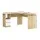 Artiss L-Shape Computer Desk with Drawer Cabinet, Oak Finish, 136cm - Space-Saving Design, Durable 15mm Particle Board