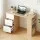 Artiss Computer Desk 120cm with 3 Drawers, 3-Tier Shelves, 50kg Desktop and Melamine Finish Oak White