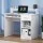 Artiss White 100CM Computer Desk with Storage - E2 Particle Board, Melamine Finish, Shelves, Drawer & Keyboard Tray